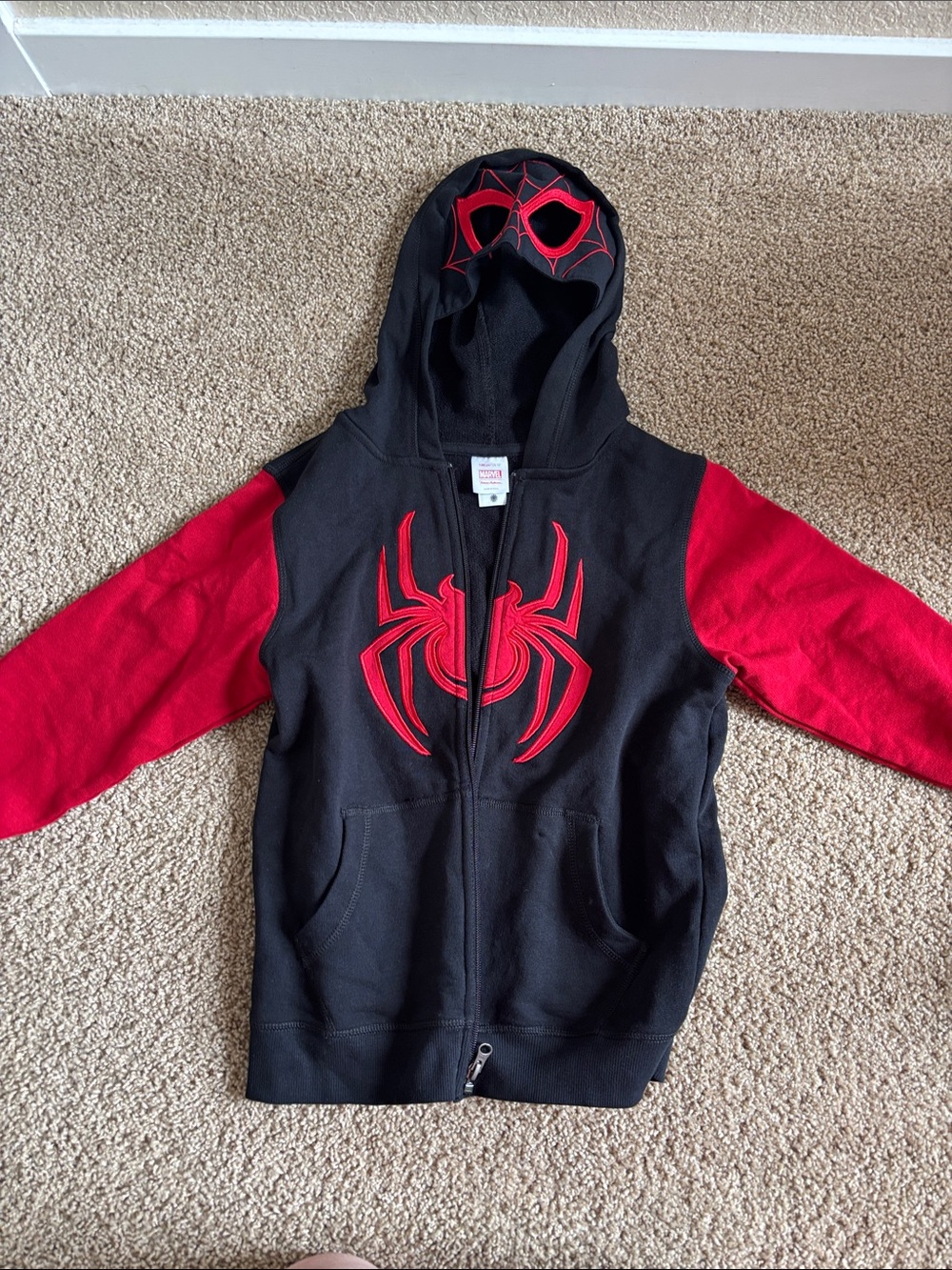Hanna Andersson Miles Morales Black & Red Spider Hoodie